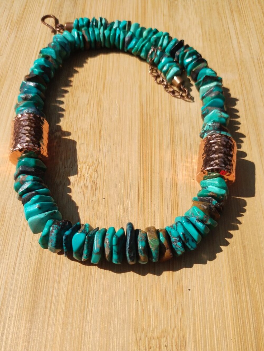 Jay King DTR Chunky Turquoise and Copper Necklace 18” southwestern style